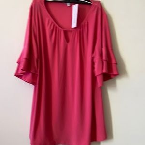 Hot pink blouse new with tags size 2X